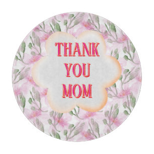 Planche À Découper Motif floral aquarelle personnalisé et sur mesure