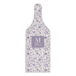 Planche À Découper Motif floral aquarelle violet lavande