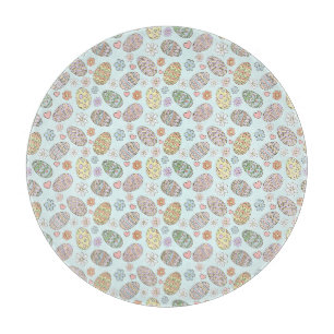 Planche À Découper Motif Floral de Pâques aux Œufs de Pâques Pastel F