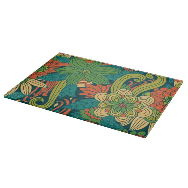 Planche À Découper Motif floral d'été (Coin)
