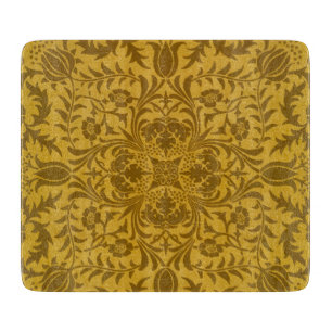 Planche À Découper Motif floral doré orné avec symétrie