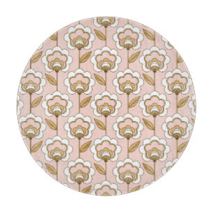 Planche À Découper Motif floral moderne de la moitié du siècle
