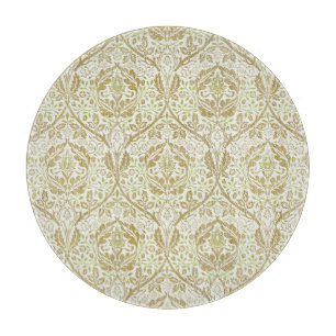 Planche À Découper Motif floral or élégant
