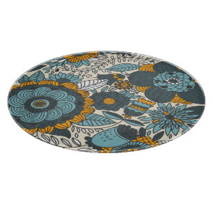 Planche À Découper Motif floral vintage
