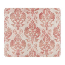 Motif Floral Vintage Papier Aquarelle Rose Damassé