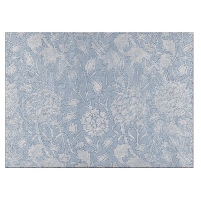 Planche À Découper Motif Floral William Morris en bleu (Devant)