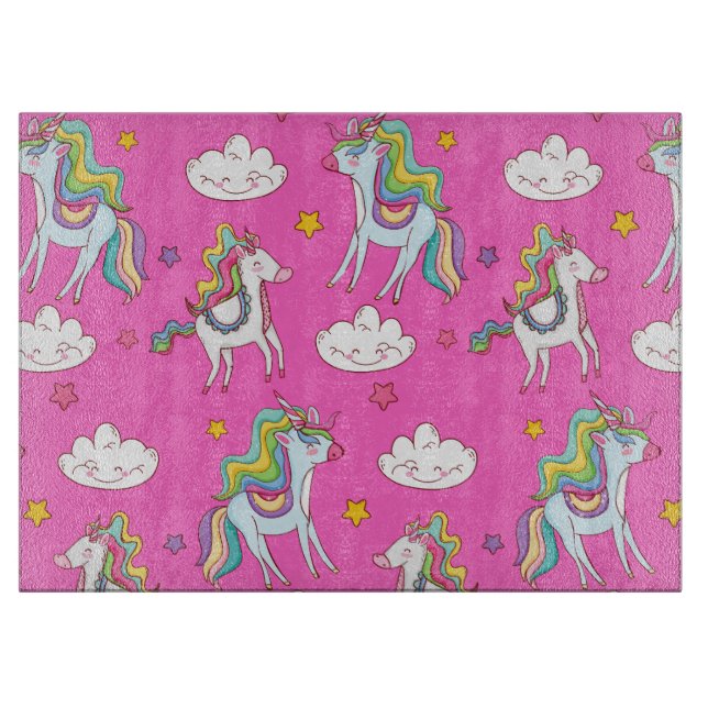 Planche À Découper Motif Funny Unicorn mignonne (Devant)