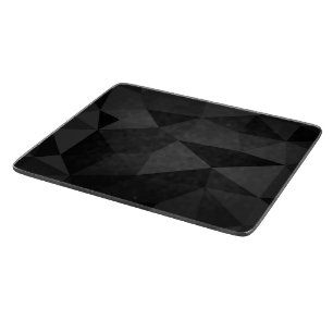 Planche À Découper Motif géométrique gris foncé et noir