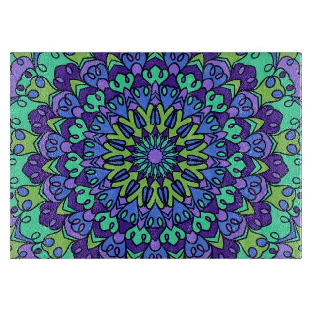 Planche À Découper Motif Géométrique Vintage Trendy Cute (Devant)