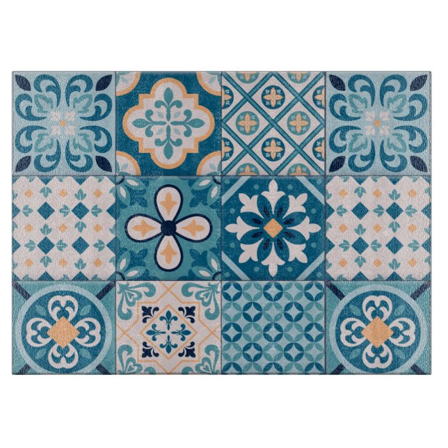 Planche À Découper Motif marocain en carreaux (Devant)