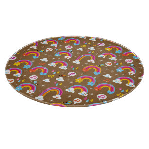 Planche À Découper motif mignon d'arcs-en-ciel