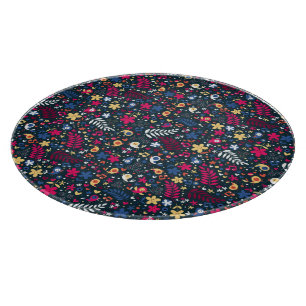 Planche À Découper motif mignon d'oiseaux et de fleurs