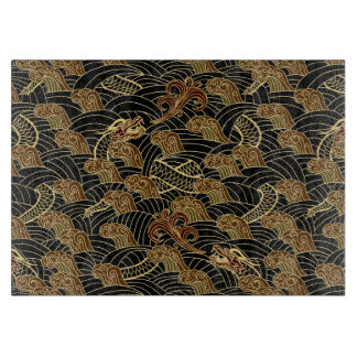 Planche À Découper Motif oriental du dragon de mer