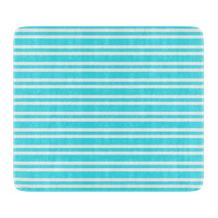 Planche À Découper Motif Rayures Bleu Blanc