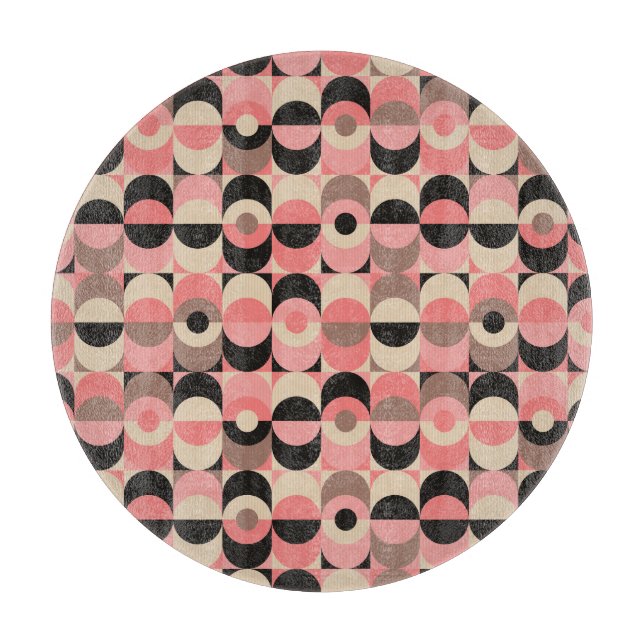 Planche À Découper Motif rose moderne de la moitié du siècle (Devant)