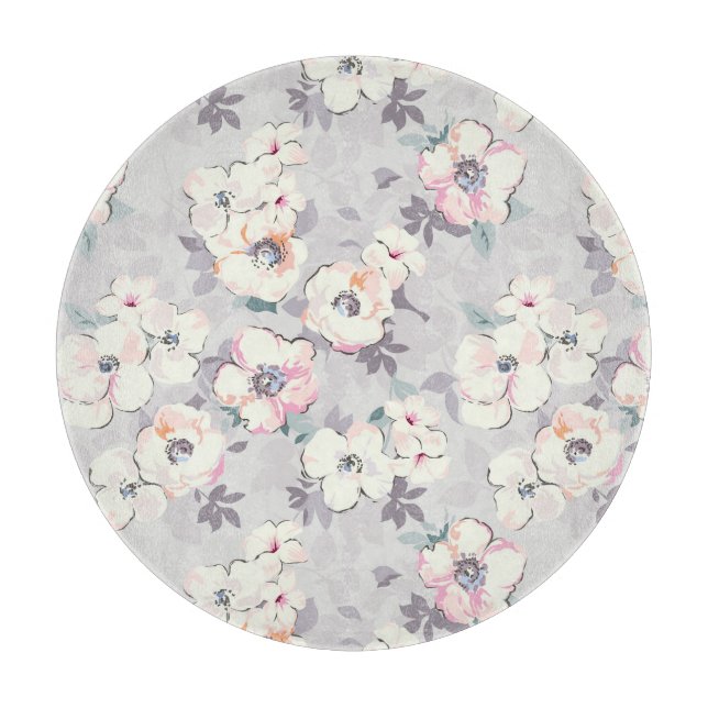 Planche À Découper Motif rose mou d'aquarelle (Devant)