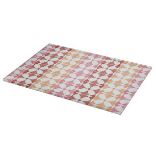 Planche À Découper Motif rouge géométrique de rayures d'ikat