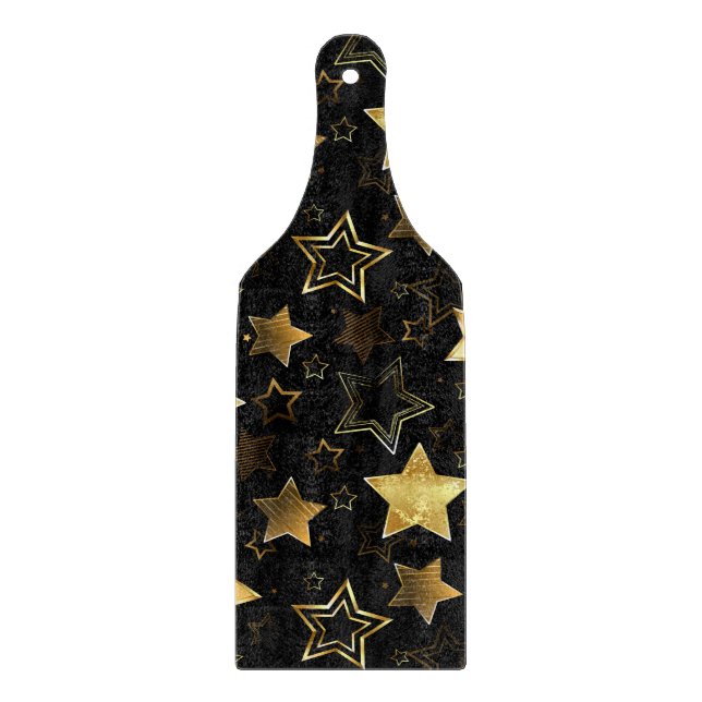 Planche À Découper Motif sans couture avec étoiles d'or (Devant)