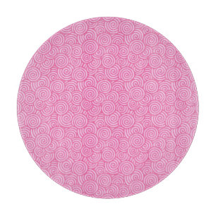 Planche À Découper Motif tourbillon japonais - menthe poivrée rose