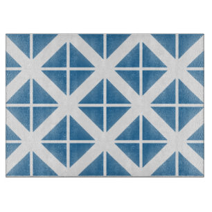 Planche À Découper Motif triangle bleu tendance