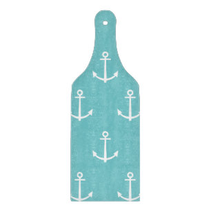 Planche À Découper Motif turquoise et blanc 1 d'Ancres