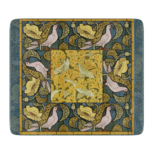 Planche À Découper Motif vintage Art nouveau de pigeon poisson Verneu