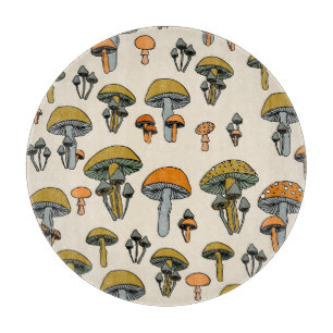 Planche À Découper Motif vintage de champignons