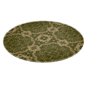 Planche À Découper Motif vintage de damassé d'art