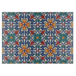 Planche À Découper Motif Vintage de mosaïque d'Azulejos