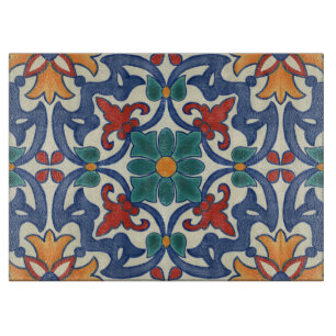 Planche À Découper Motif vintage portugais Azulejos Carrelage
