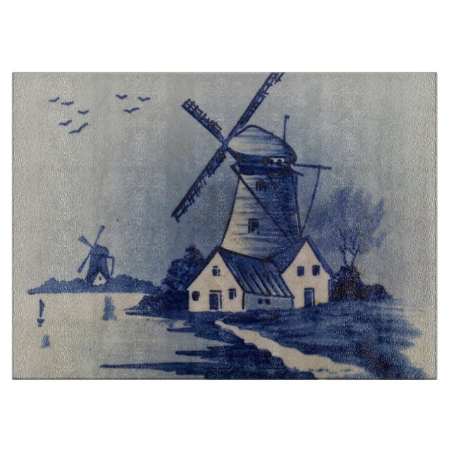 Planche À Découper Moulin blanc blanc blanc vintage (Devant)