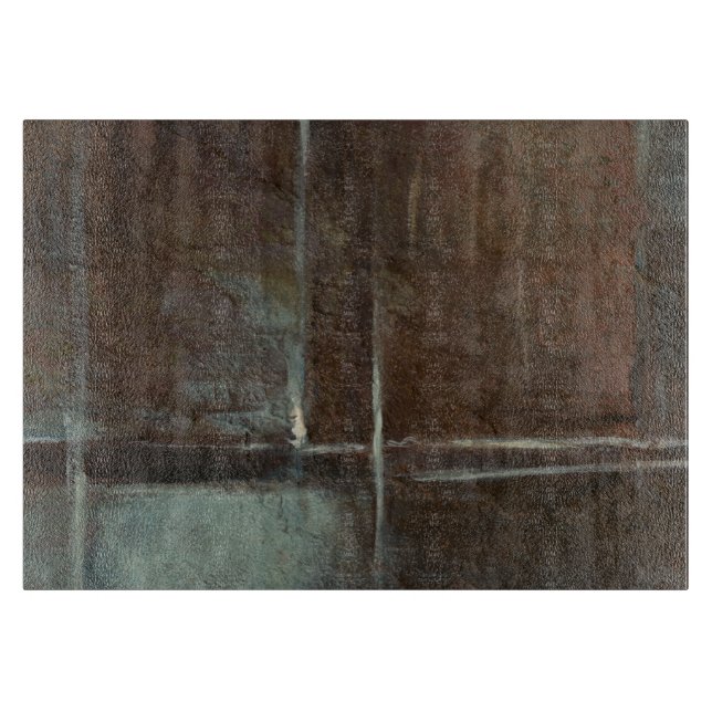 Planche À Découper Mur en brique rouge et gris (Devant)