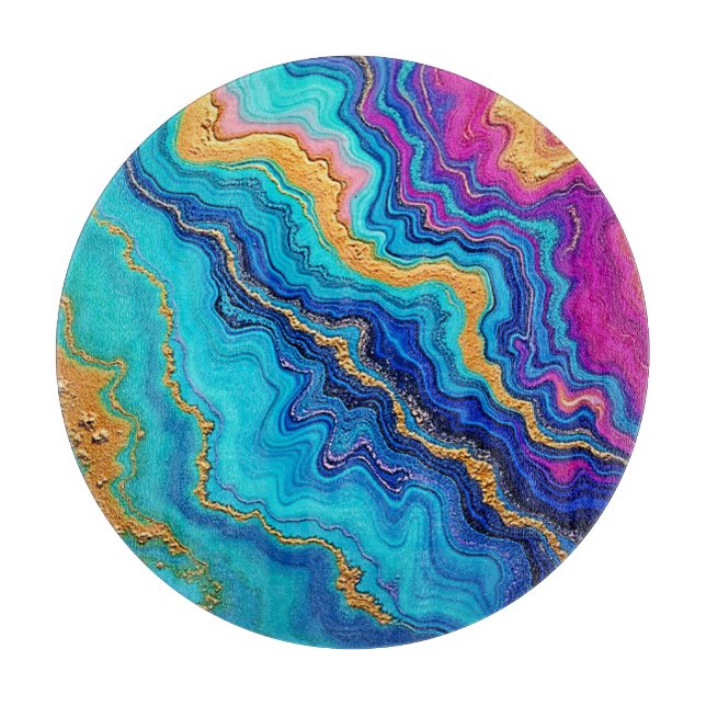 Planche À Découper Mystic Teal & Gold Energy (Devant)