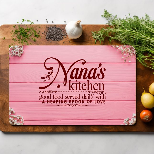Planche À Découper Nana's Kitchen Good Food Servi tous les jours avec (Créateur téléchargé)