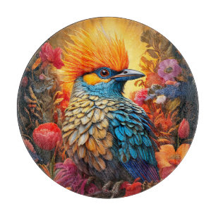 Planche À Découper Nature lunaire Oiseau bleu No 2