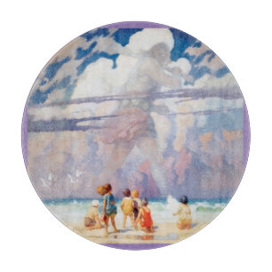 Planche À Découper NC Wyeth Le littoral de la plage de l'artisanat gé