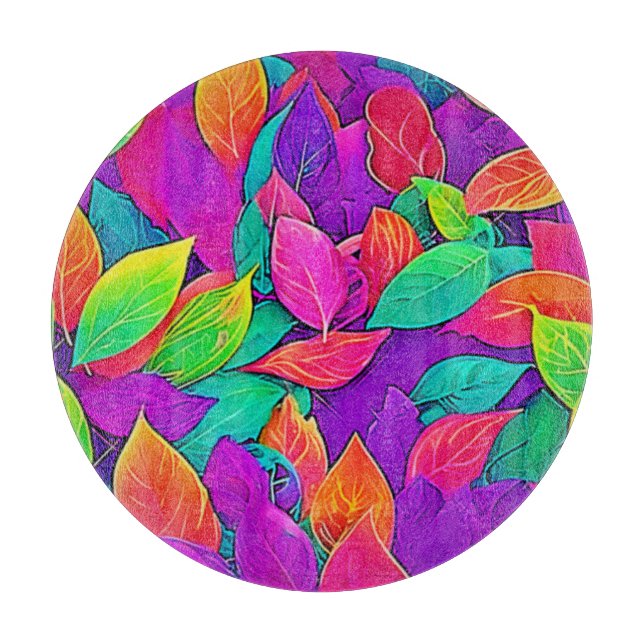 Planche À Découper Neon Feuilles : Flux de dessin (Devant)