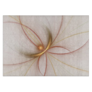 Planche À Découper Noble Cuivre Et Or Abstrait Art Fractal Moderne