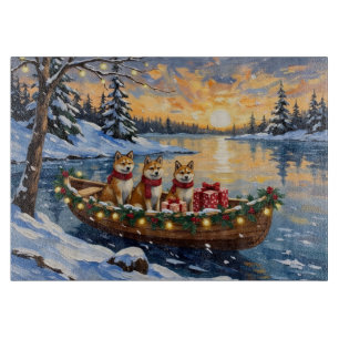 Planche À Découper Noël Bateau Akita Fêtes
