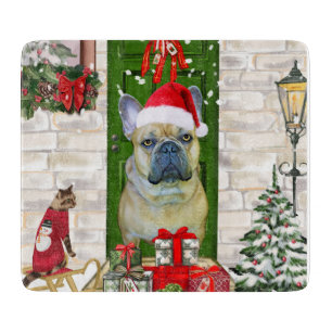 Planche À Découper Noël des Bulldog français