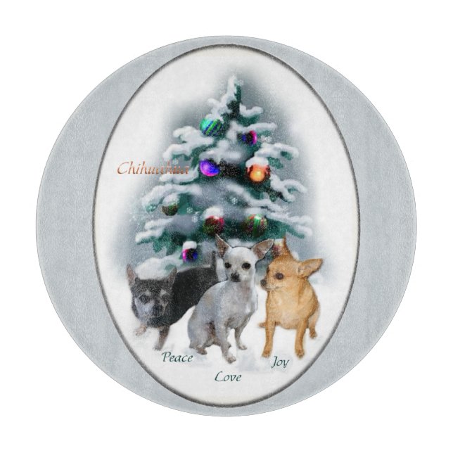 Planche À Découper Noël du Chihuahua (Devant)