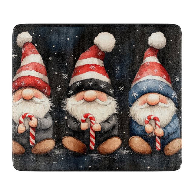 Planche À Découper Noël Gnome mignon (Devant)