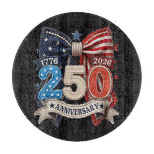 Planche À Découper Nœud du drapeau américain 250e anniversaire patrio