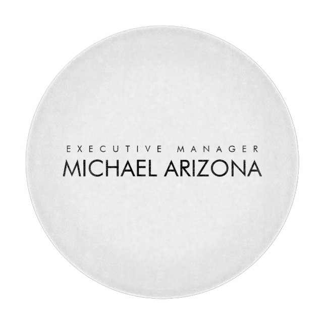 Planche À Découper Noir & Blanc Minimaliste Simple Plaque Moderne (Devant)