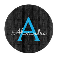 Nom du monogramme de la fille en noir bleu