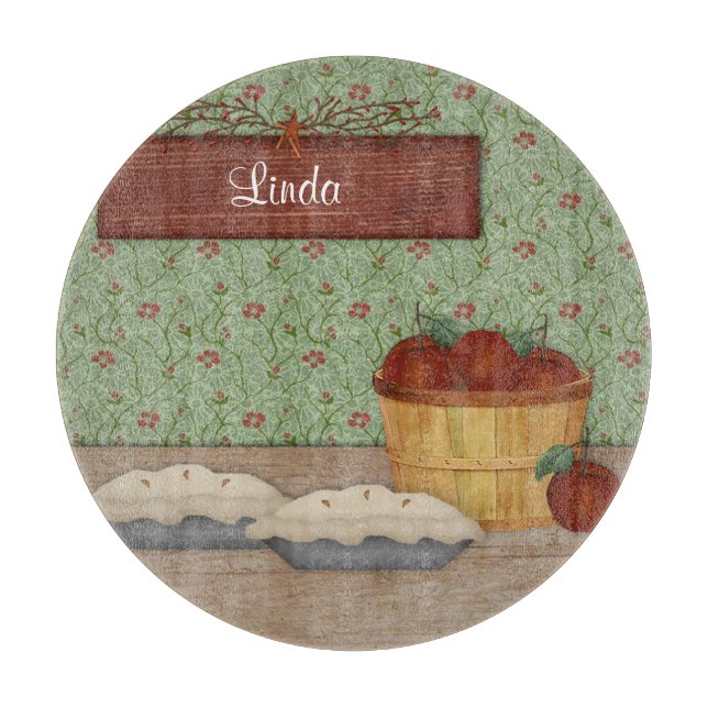 Planche À Découper Nom personnalisé de la tarte à la pomme (Devant)