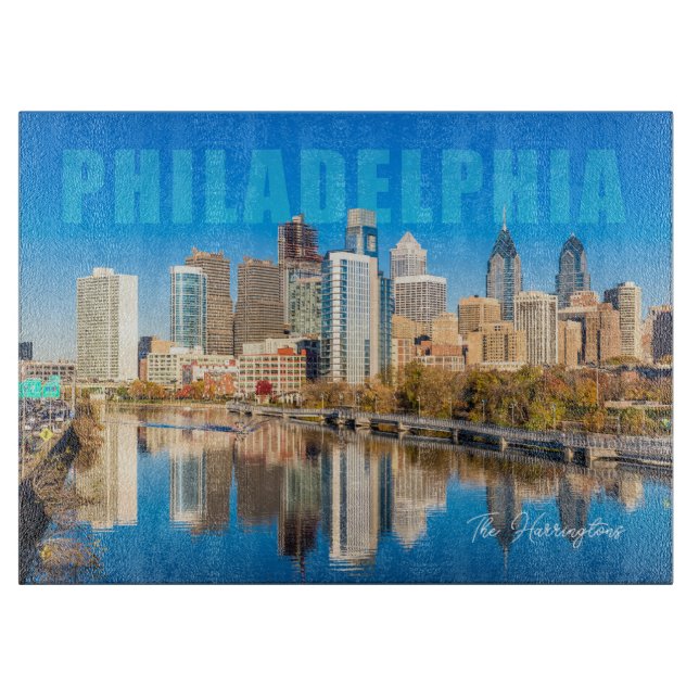 Planche À Découper Nom personnalisé Philadelphia Pennsylvanie (Devant)