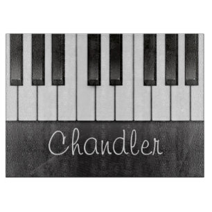 Planche À Découper NOM Personnalisé Pianiste Piano Keys Professeur de