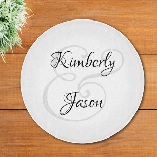 Planche À Découper Noms de Lui et Elle en DIY, Noir & Gris