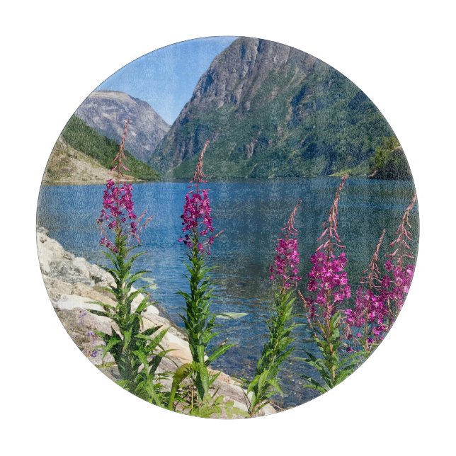 Planche À Découper Norvège Gudvangen Village Plan de coupe (Devant)